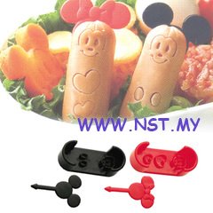 Mickey Minnie Wiener Cutter & Food Picks Set